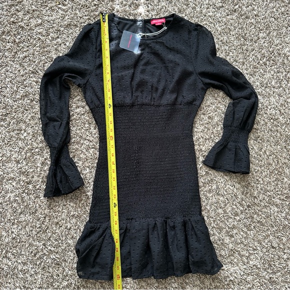 ASOS Urban Threads Bodycon Mini Dress With Sheer Spot Sleeves - Picture 4 of 8